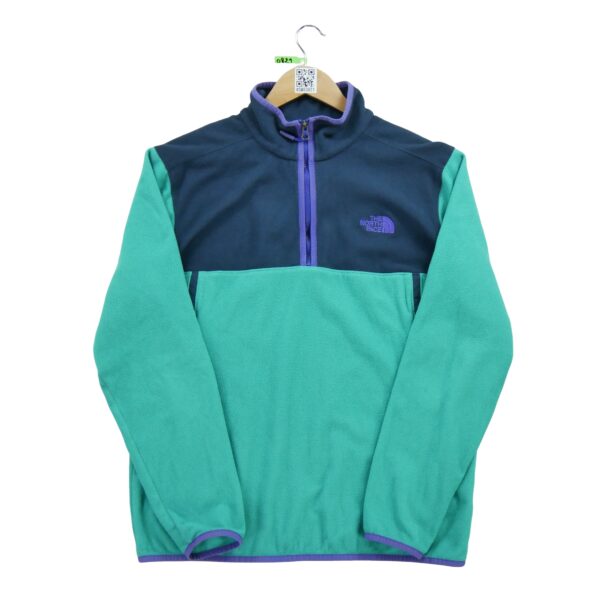 Pull polaires homme manches longues turquoise The North Face Col Montant