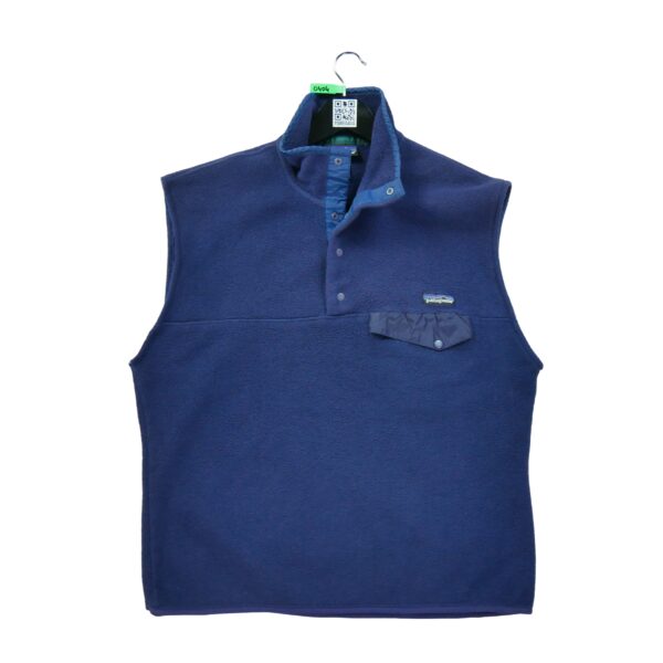 Pull polaires homme sans manches marine Patagonia Col Montant