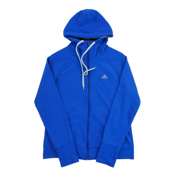 Sweat a capuche femme manches longues bleu Adidas Col Montant