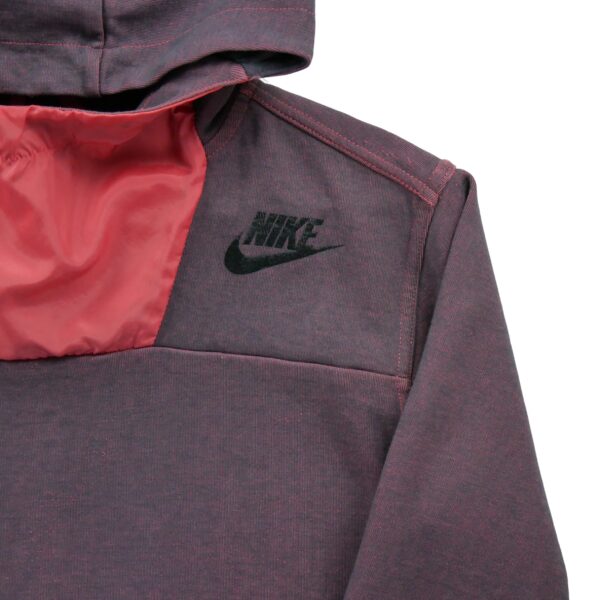 Sweat a capuche femme manches longues corail Nike Col Montant