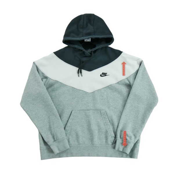 Sweat a capuche femme manches longues gris Nike Col Rond
