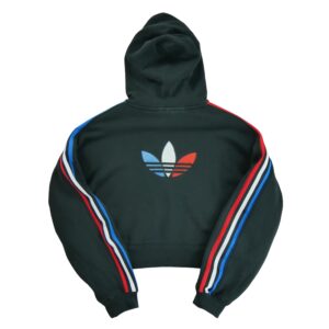 Sweat a capuche femme manches longues noir Adidas Col Rond