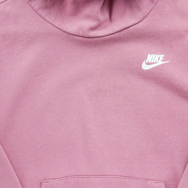 Sweat a capuche femme manches longues rose Nike Motif brode Col Montant