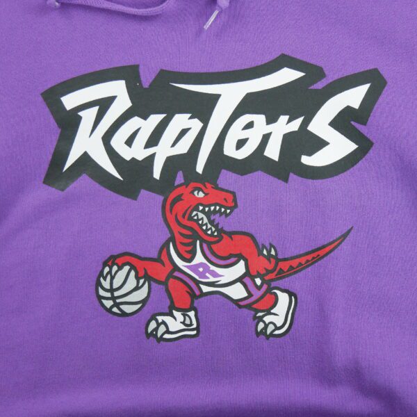 Sweat a capuche homme manches courtes violet Mitchell and Ness Motif imprime Col Rond Equipe Toronto Raptors