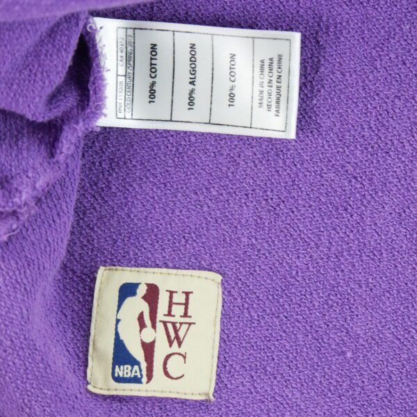 Sweat a capuche homme manches courtes violet Mitchell and Ness Motif imprime Col Rond Equipe Toronto Raptors