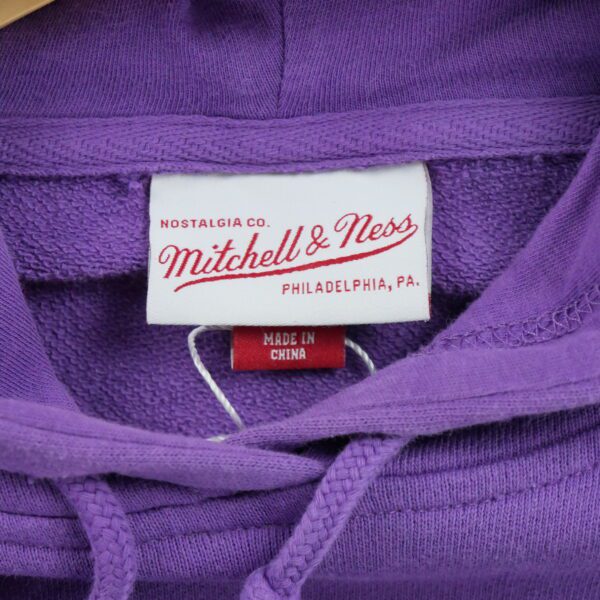 Sweat a capuche homme manches courtes violet Mitchell and Ness Motif imprime Col Rond Equipe Toronto Raptors