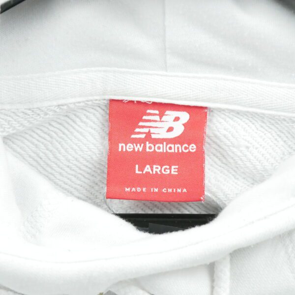Sweat a capuche homme manches longues blanc New Balance Motif imprime Col Montant