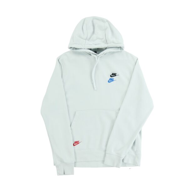 Sweat a capuche homme manches longues blanc Nike Col Rond