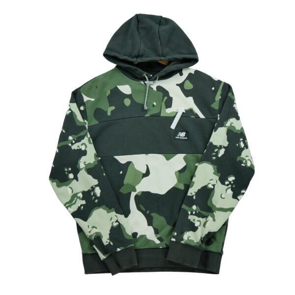 Sweat a capuche homme manches longues camouflage New Balance Motif a motifs Col Rond