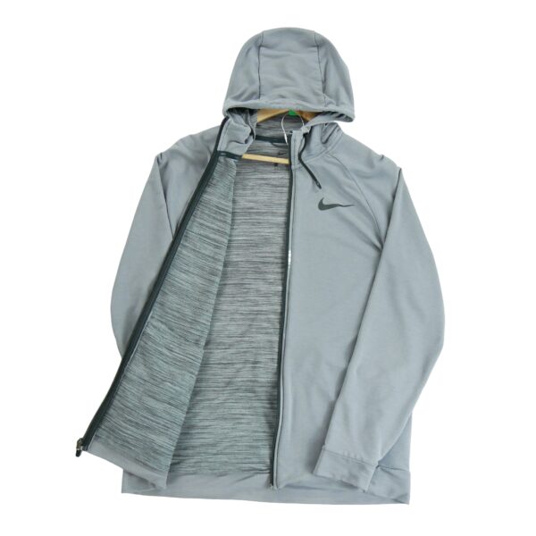 Sweat a capuche homme manches longues gris Nike Col Montant