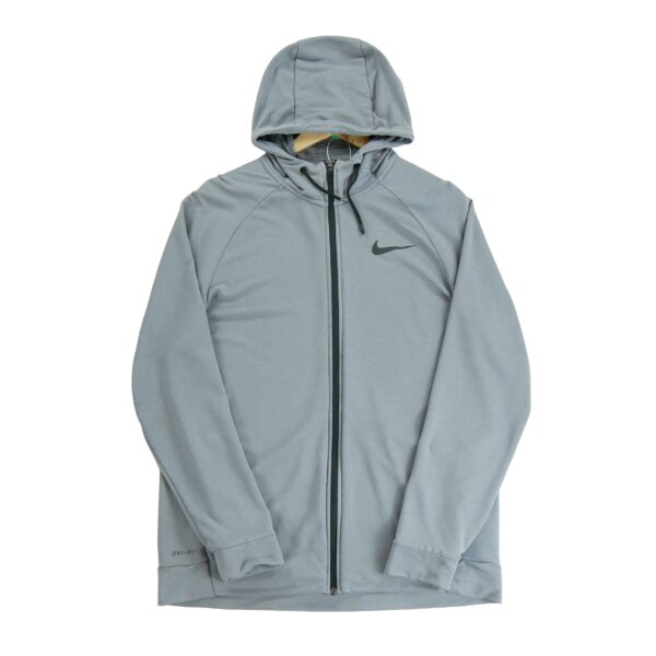 Sweat a capuche homme manches longues gris Nike Col Montant