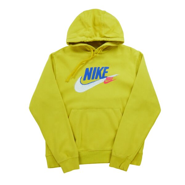 Sweat a capuche homme manches longues jaune Nike Motif imprime Col Rond
