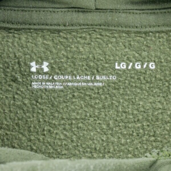 Sweat a capuche homme manches longues kaki Under Armour Col Rond