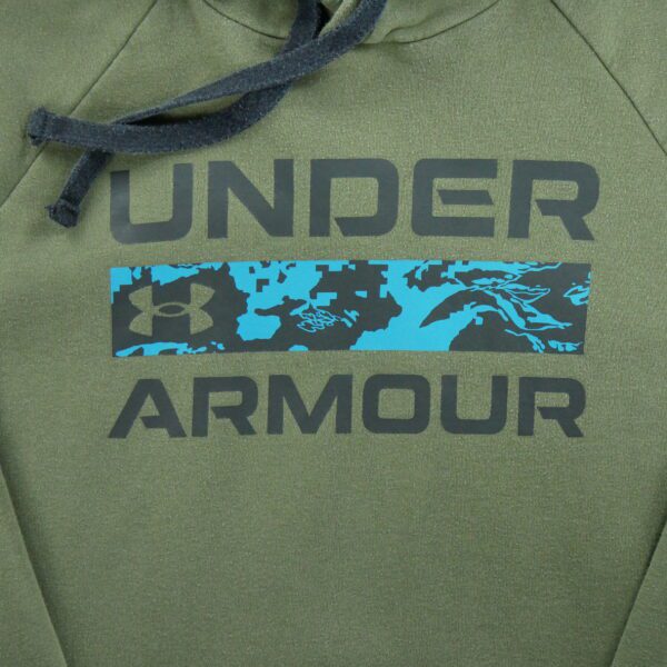 Sweat a capuche homme manches longues kaki Under Armour Col Rond
