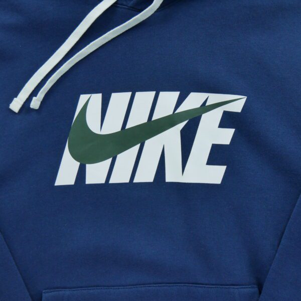 Sweat a capuche homme manches longues marine Nike Motif imprime Col Rond