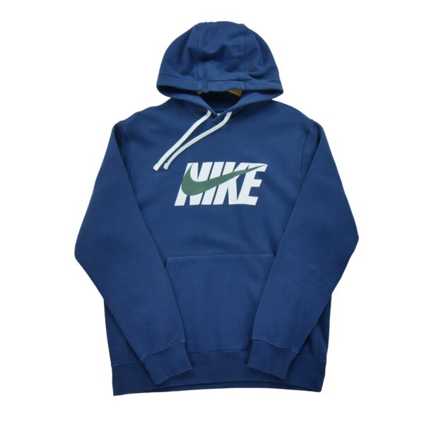 Sweat a capuche homme manches longues marine Nike Motif imprime Col Rond