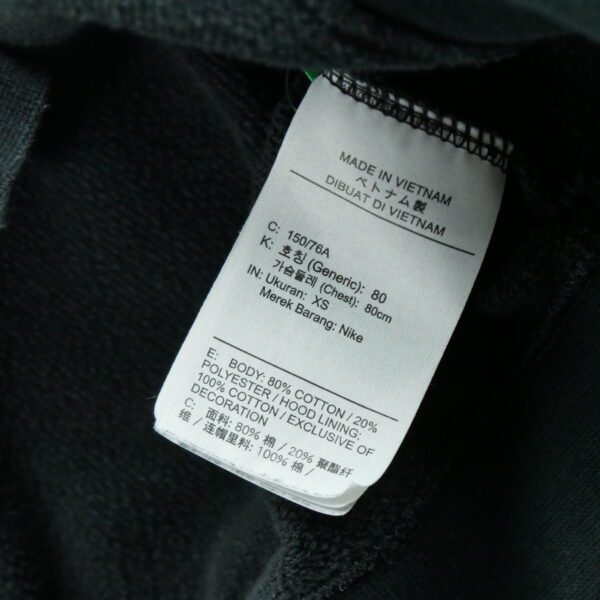 Sweat a capuche homme manches longues noir Nike Col Montant