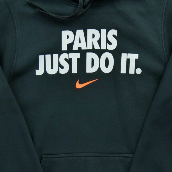 Sweat a capuche homme manches longues noir Nike Motif imprime Col Rond