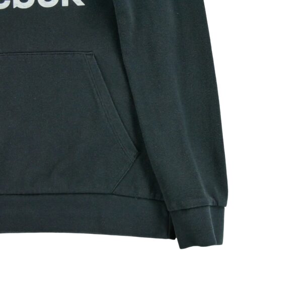Sweat a capuche homme manches longues noir Reebok Motif imprime Col Rond