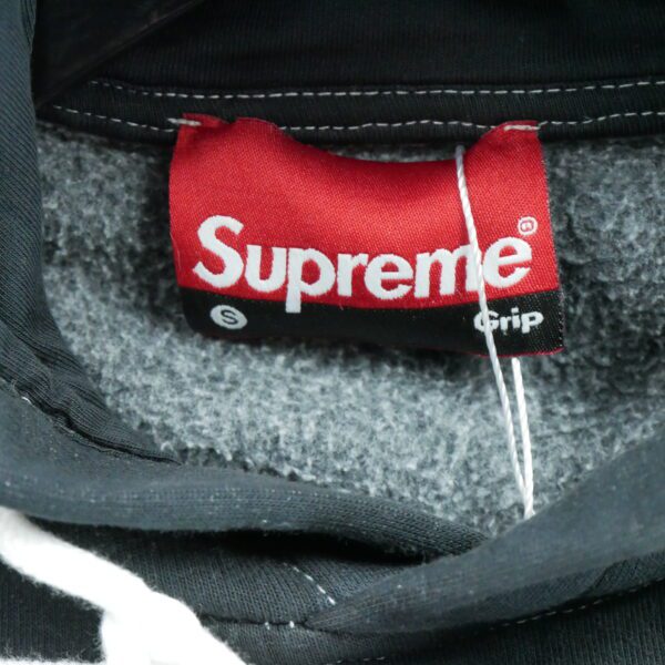 Sweat a capuche homme manches longues noir Supreme Col Rond
