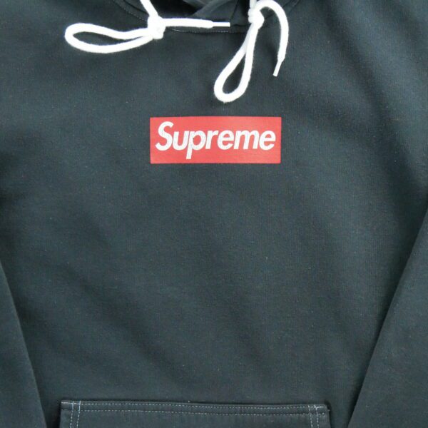 Sweat a capuche homme manches longues noir Supreme Col Rond