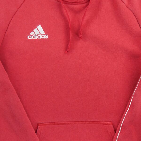 Sweat a capuche homme manches longues rouge Adidas Col Rond
