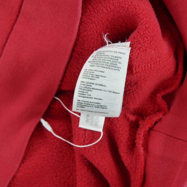 Sweat a capuche homme manches longues rouge Adidas Col Rond