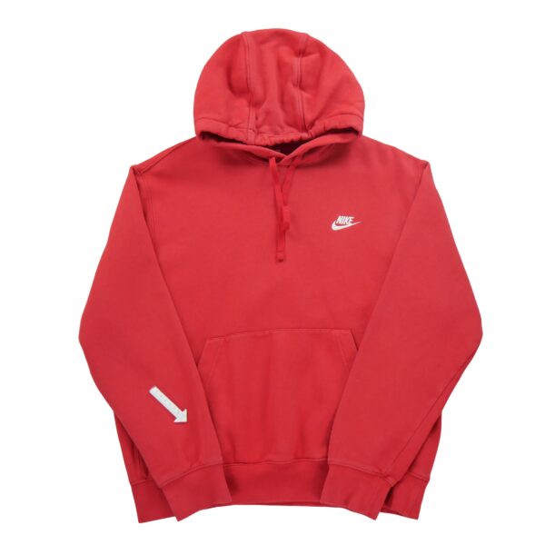 Sweat a capuche homme manches longues rouge Nike Col Rond