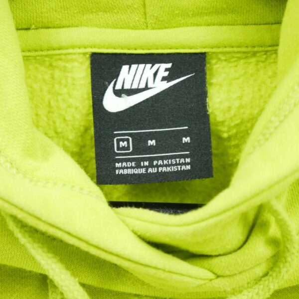 Sweat a capuche homme manches longues vert fluo Nike Col Rond