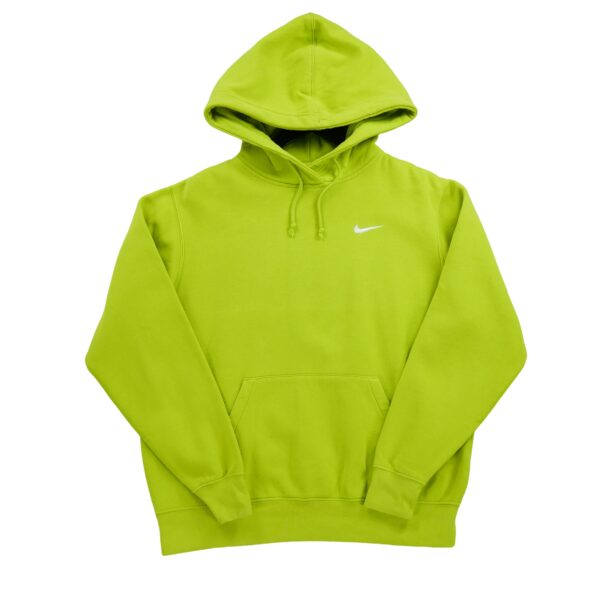 Sweat a capuche homme manches longues vert fluo Nike Col Rond