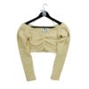 Sweat femme manches longues beige Adidas Col V