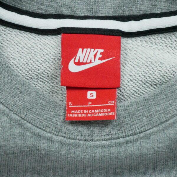 Sweat femme manches longues gris Nike Motif chine Col Rond