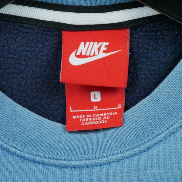 Sweat homme manches longues bleu Nike Motif imprime Col Rond