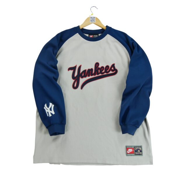 Sweat homme manches longues gris Nike Col Rond Equipe New York Yankees