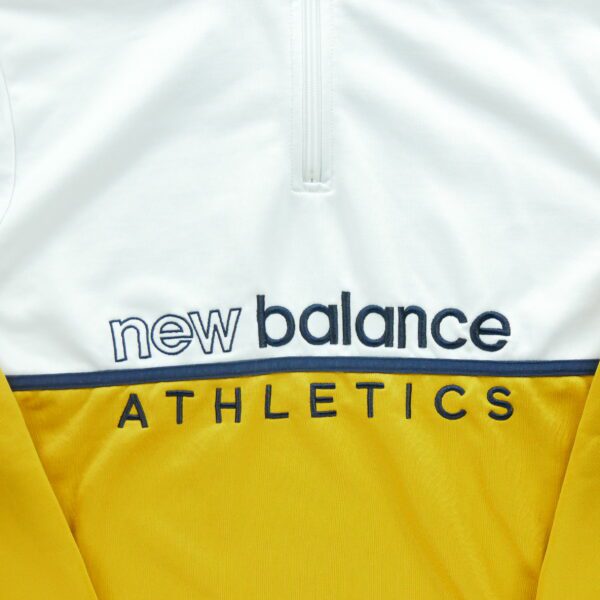 Sweat homme manches longues jaune New Balance Col Montant