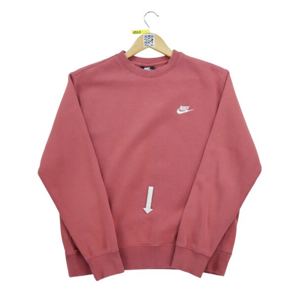 Sweat homme manches longues rouge Nike Col Rond