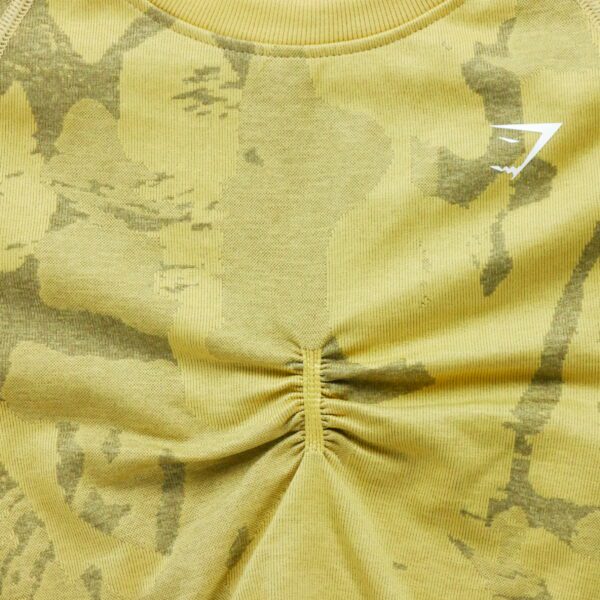 T shirt femme manches longues camouflage Gymshark Motif a motifs Col Rond