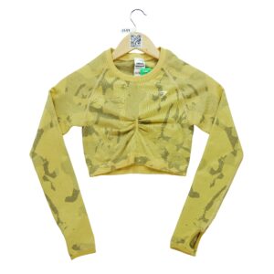 T shirt femme manches longues camouflage Gymshark Motif a motifs Col Rond