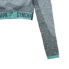 T shirt femme manches longues gris Gymshark Motif chine Col Rond