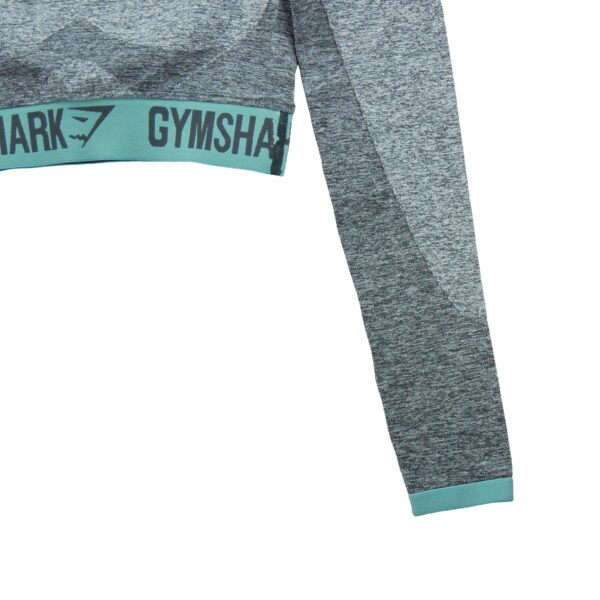 T shirt femme manches longues gris Gymshark Motif chine Col Rond