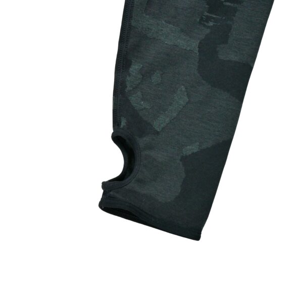 T shirt femme manches longues noir Gymshark Motif imprime Col Rond