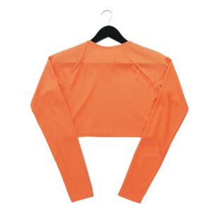 T shirt femme manches longues orange Gymshark Col Rond