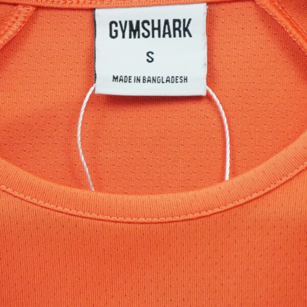 T shirt femme manches longues orange Gymshark Col Rond
