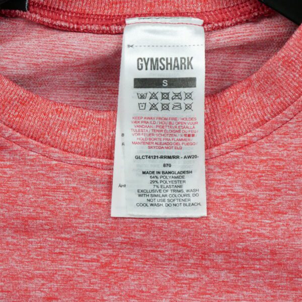 T shirt femme manches longues rouge Gymshark Col Rond