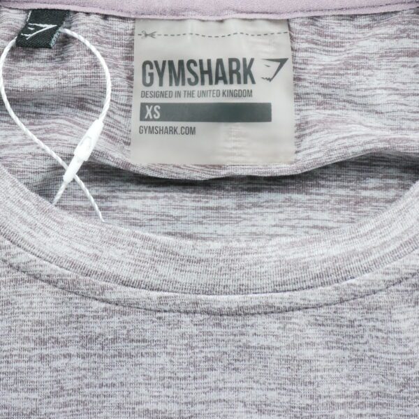 T shirt femme manches longues violet Gymshark Motif chine Col Rond