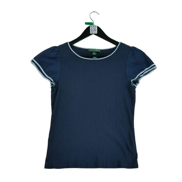 T shirt manches courtes femme marine Polo Ralph Lauren Col Rond