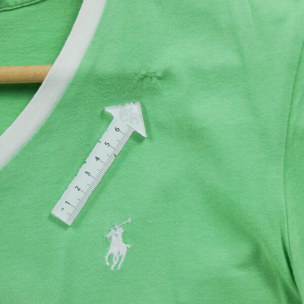 T shirt manches courtes femme vert Polo Ralph Lauren Col V