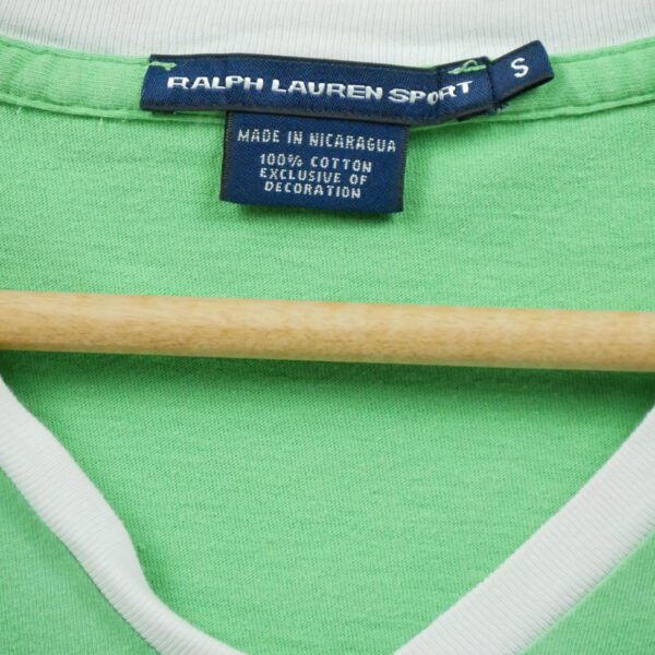 T shirt manches courtes femme vert Polo Ralph Lauren Col V