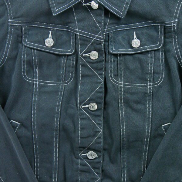 Veste en jean femme manches longues marine Polo Ralph Lauren Col Harrington