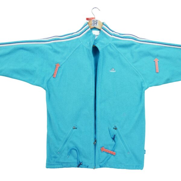 Veste polaires homme manches longues bleu Adidas Col Montant